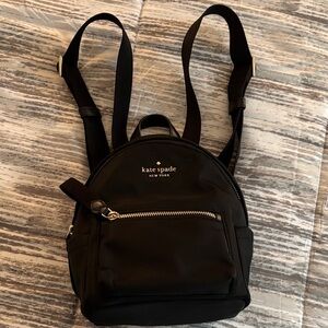 Kate Spade Black Nylon Mini Backpack